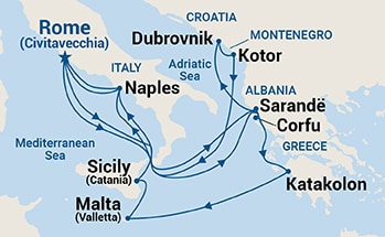 Itinerary Map/Ship Image