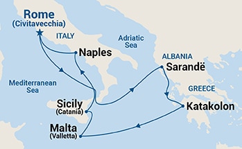 Itinerary Map/Ship Image