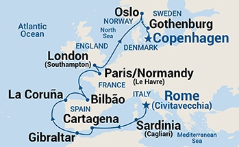 Itinerary Map/Ship Image