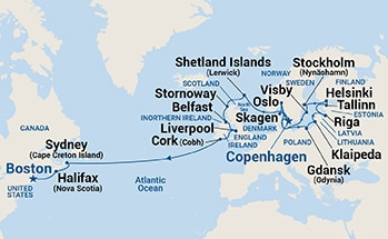 Itinerary Map/Ship Image