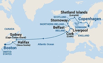 Itinerary Map/Ship Image