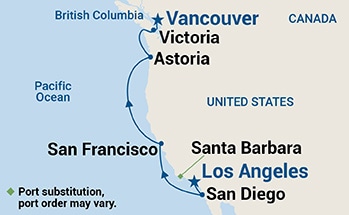 Itinerary Map/Ship Image