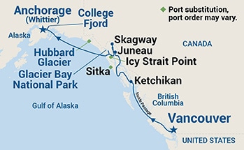 Itinerary Map/Ship Image