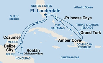 Itinerary Map/Ship Image