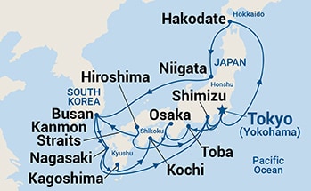 Itinerary Map/Ship Image
