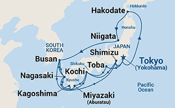 Itinerary Map/Ship Image