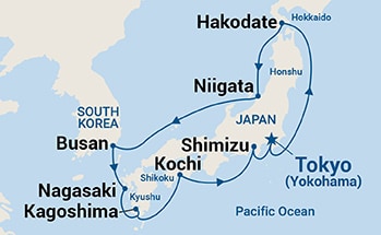 Itinerary Map/Ship Image