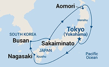 Itinerary Map/Ship Image
