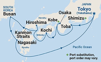 Itinerary Map/Ship Image