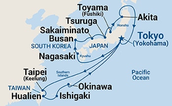 Itinerary Map/Ship Image