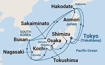 Itinerary Map/Ship Image