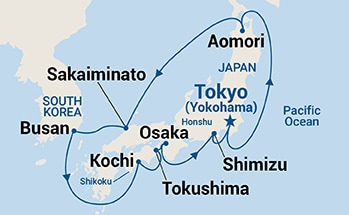 Itinerary Map/Ship Image