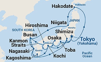 Itinerary Map/Ship Image