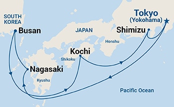 Itinerary Map/Ship Image