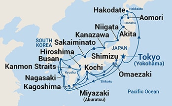 Itinerary Map/Ship Image