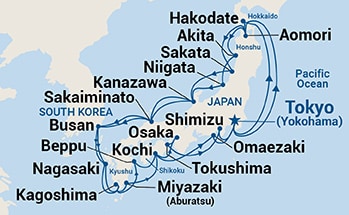 Itinerary Map/Ship Image