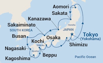 Itinerary Map/Ship Image