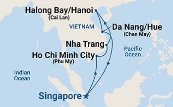 Itinerary Map/Ship Image