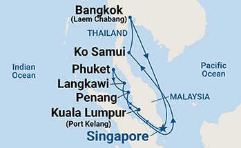 Itinerary Map/Ship Image