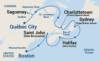 Itinerary Map/Ship Image