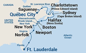 Itinerary Map/Ship Image