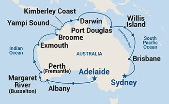 Itinerary Map/Ship Image