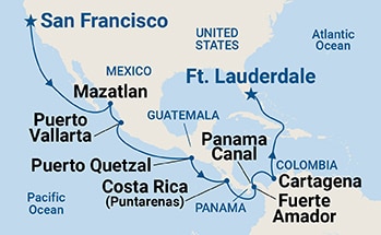 Itinerary Map/Ship Image