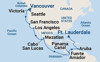 Itinerary Map/Ship Image