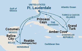 Itinerary Map/Ship Image