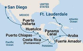 Itinerary Map/Ship Image