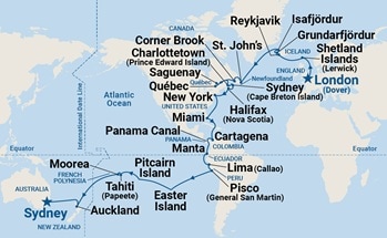 Itinerary Map/Ship Image