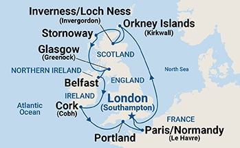 Itinerary Map/Ship Image