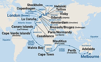 Itinerary Map/Ship Image