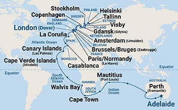 Itinerary Map/Ship Image