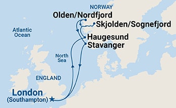 Itinerary Map/Ship Image