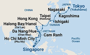 Itinerary Map/Ship Image