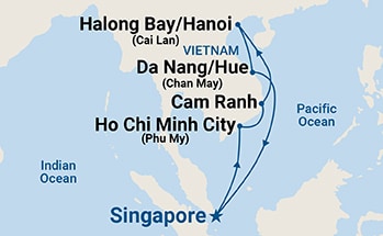 Itinerary Map/Ship Image