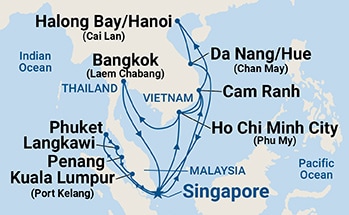 Itinerary Map/Ship Image