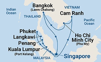 Itinerary Map/Ship Image