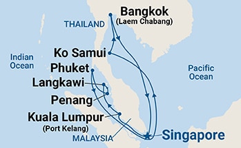 Itinerary Map/Ship Image