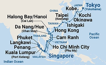 Itinerary Map/Ship Image