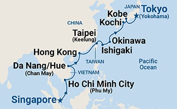Itinerary Map/Ship Image