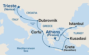 Itinerary Map/Ship Image