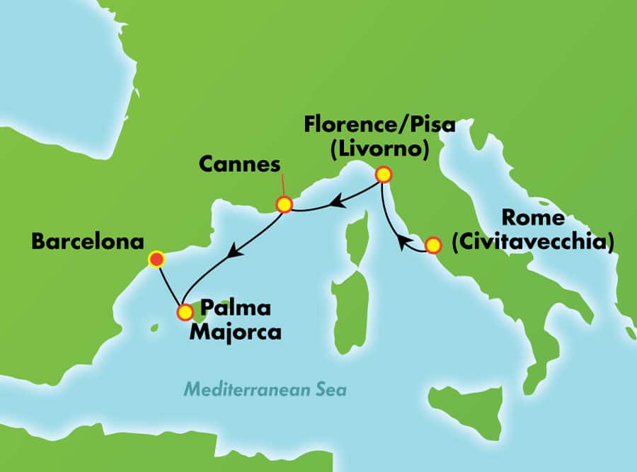 Itinerary Map/Ship Image