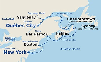 Itinerary Map/Ship Image