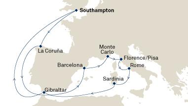 Itinerary Map/Ship Image