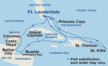 Itinerary Map/Ship Image