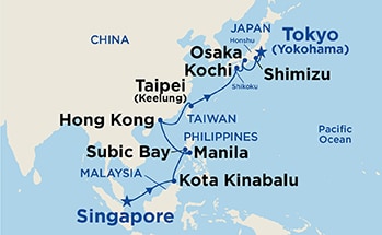 Itinerary Map/Ship Image