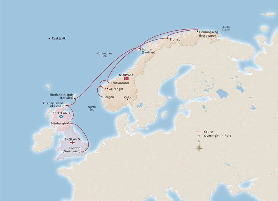 Viking Cruises - Viking Sea - Into The Midnight Sun (London To Bergen ...