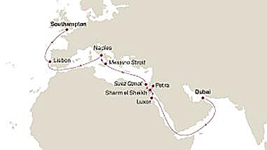 Itinerary Map/Ship Image
